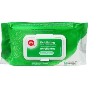 BRAND NEW sealed 5 packs life exfoliating facial cleansing wipes (280 wipes)